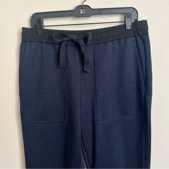 Ann Taylor Shimmer Navy Blue and Black Joggers Size Medium - Picture 2 of 6